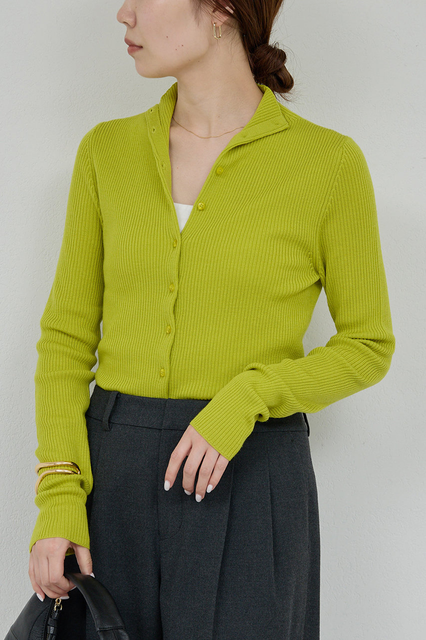 【比留川游さんコラボ】ハイネックリブカーディガン