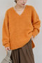 ブラッシュVネックニット ガリャルダガランテ/GALLARDAGALANTE オレンジ