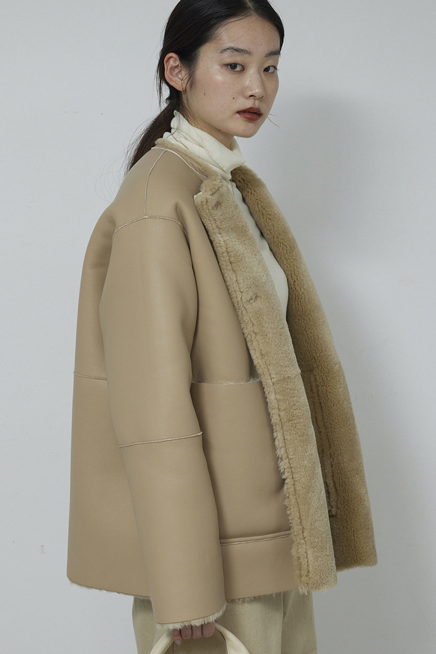 GALLARDAGALANTE リバーシブルフェイクムートンコート (ベージュ, F) ガリャルダガランテ ELLE SHOP GALLARDAGALANTE リバーシブルフェイクムートンコート (ベージュ, F) ガリャルダガランテ ELLE SHOP