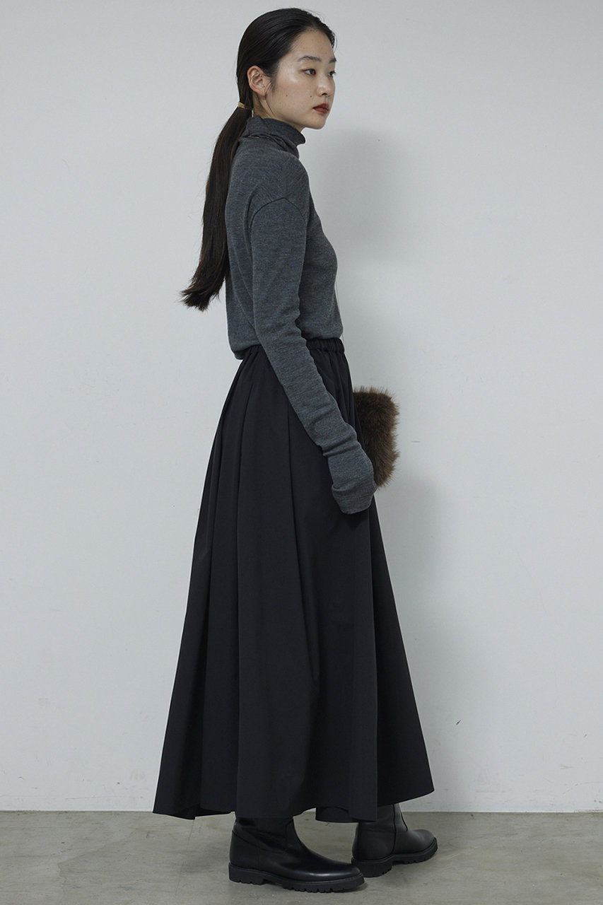 GALLARDAGALANTE(ガリャルダガランテ)｜タフタフレアスカート/ブラック