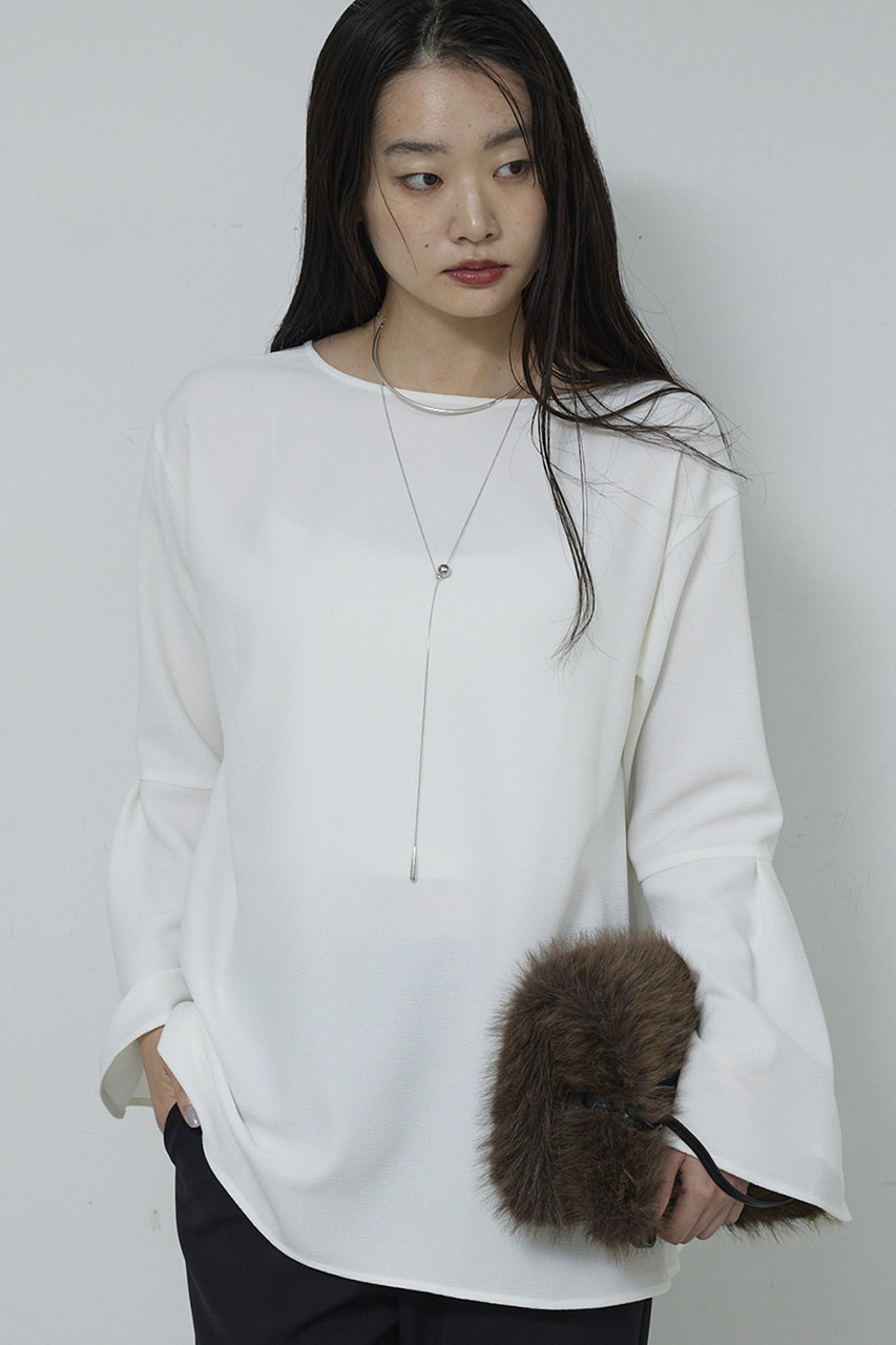 ガリャルダガランテ/GALLARDAGALANTEのジョーゼットベルスリーブブラウス(オフホワイト/GGZ1052504A0003)