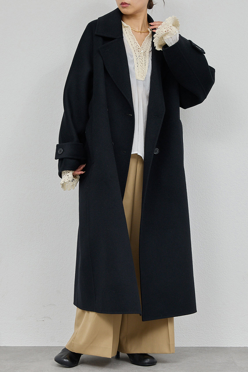 【HERITANOVUM】ウールカシミヤチェストリバーコート