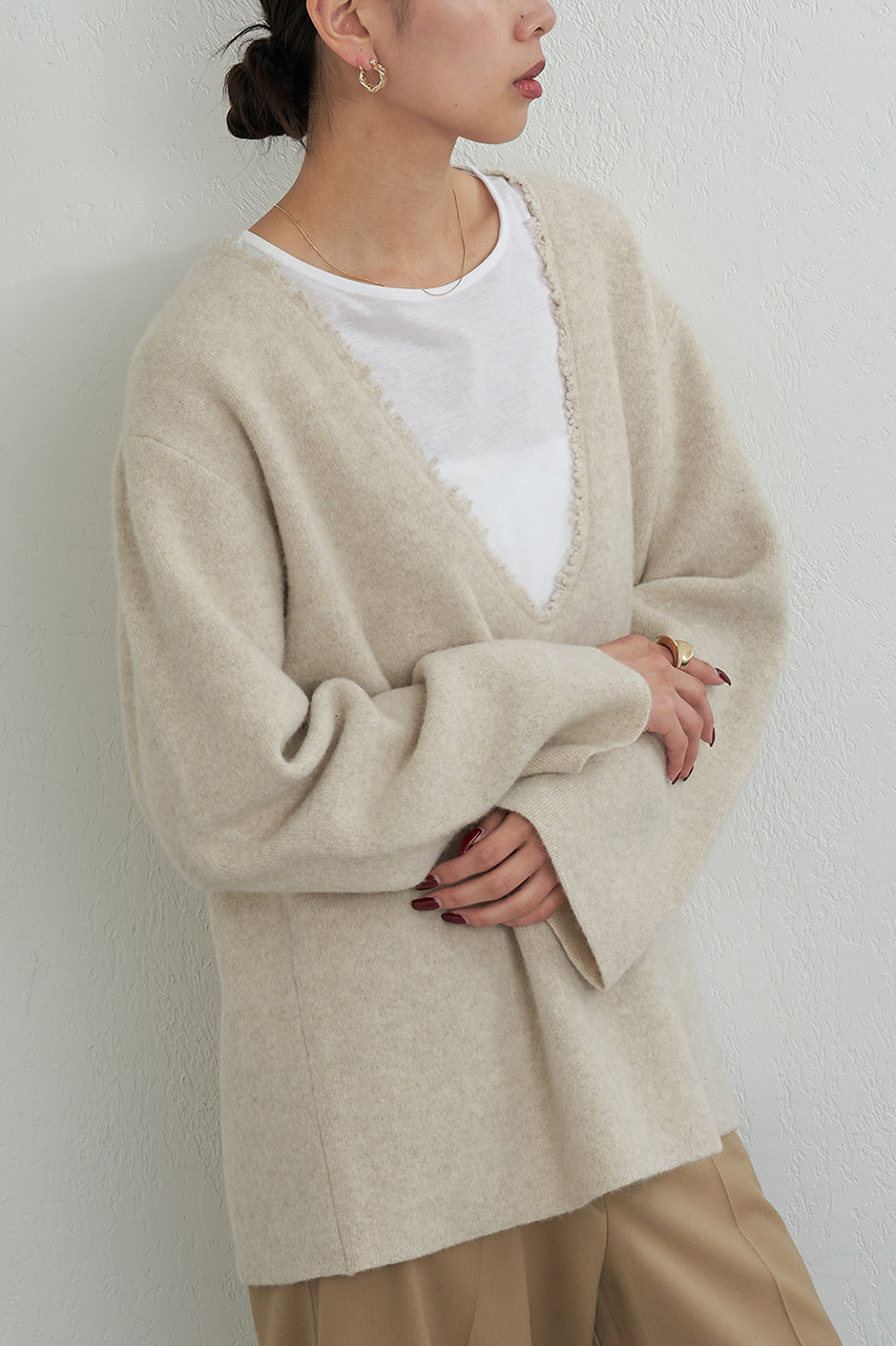 GALLARDA GALANTE／ゆったりカシミヤ混ドルマンニット ベージュ GALLARDA GALANTE／ゆったりカシミヤ混ドルマンニット ベージュ