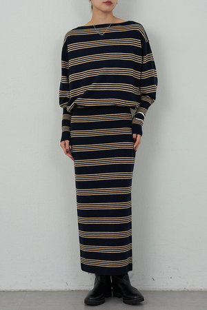 ガリャルダガランテ/GALLARDAGALANTEの【予約販売】【HERITANOVUM】ボーダーニットワンピース(110500/110503)