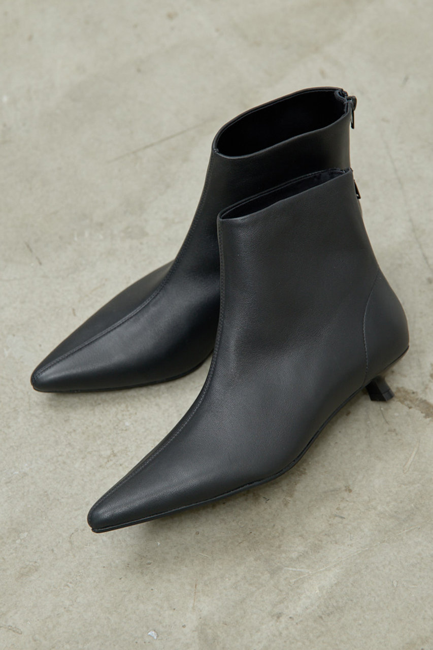 GALLARDAGALANTE 【2.718】ポインテッドショートブーツ (ブラック, 37(23.5-24cm)) ガリャルダガランテ ELLE SHOP