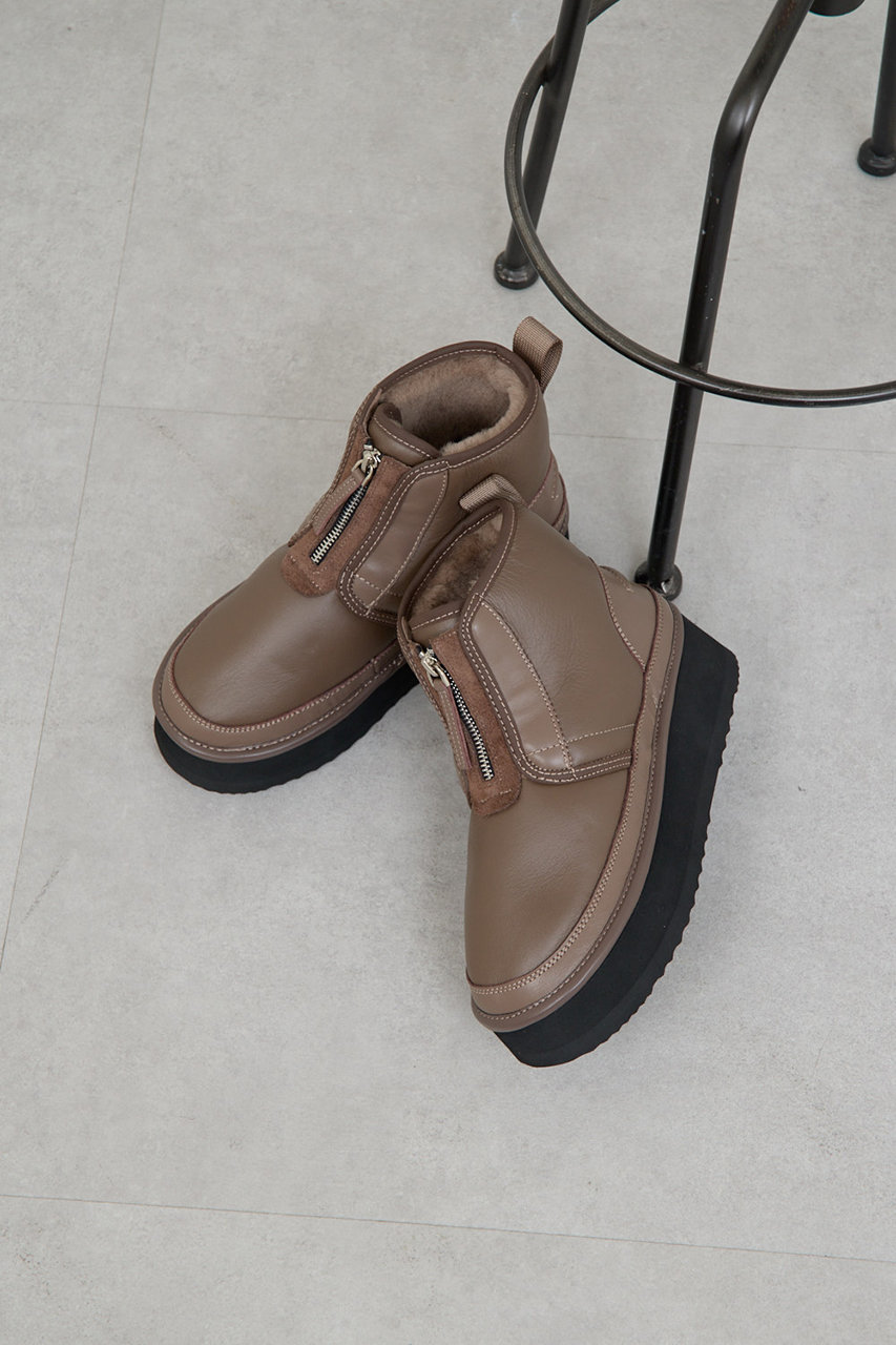 GALLARDAGALANTE 【2.718】ムートンブーツ (ベージュ, 36(23-23.5cm)) ガリャルダガランテ ELLE SHOP