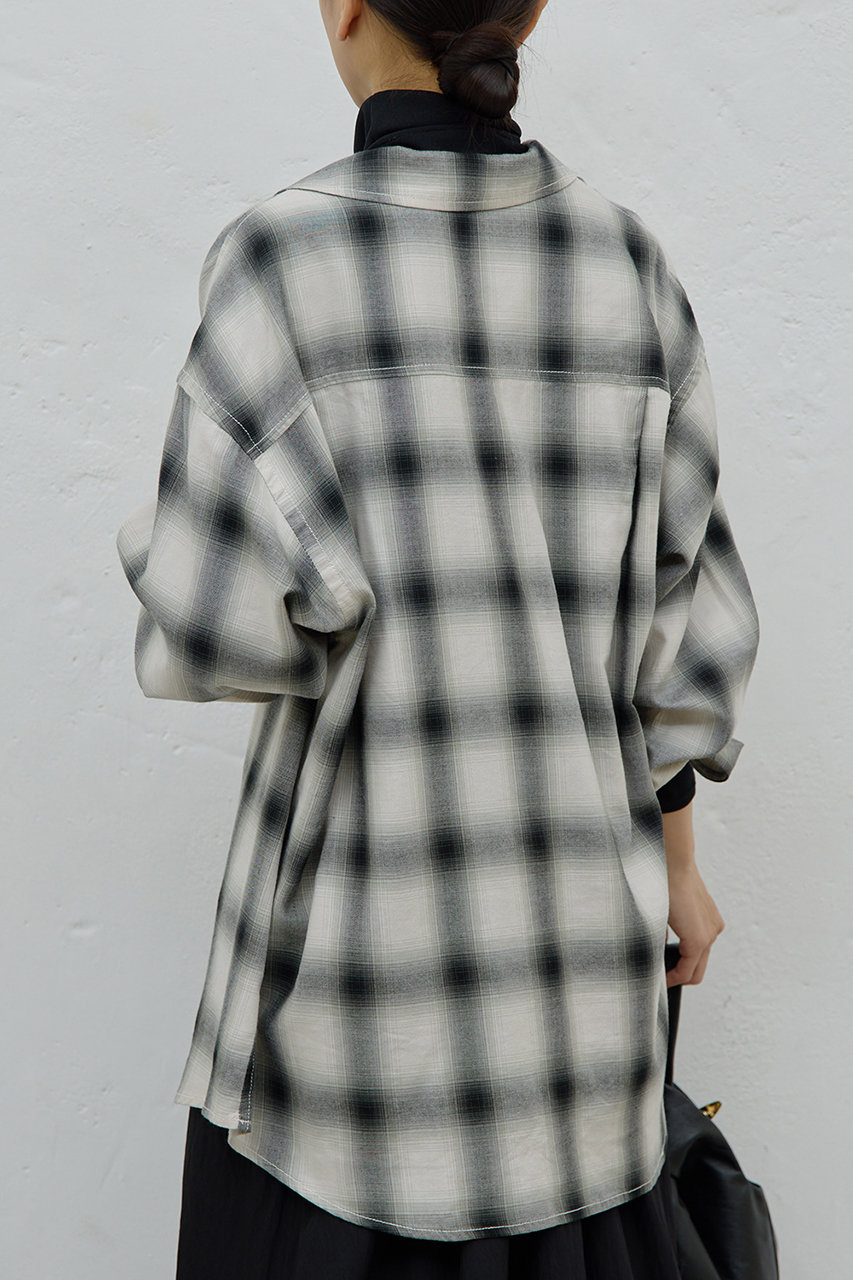 GALLARDAGALANTE(ガリャルダガランテ)｜オンブレチェックシャツ/グレー