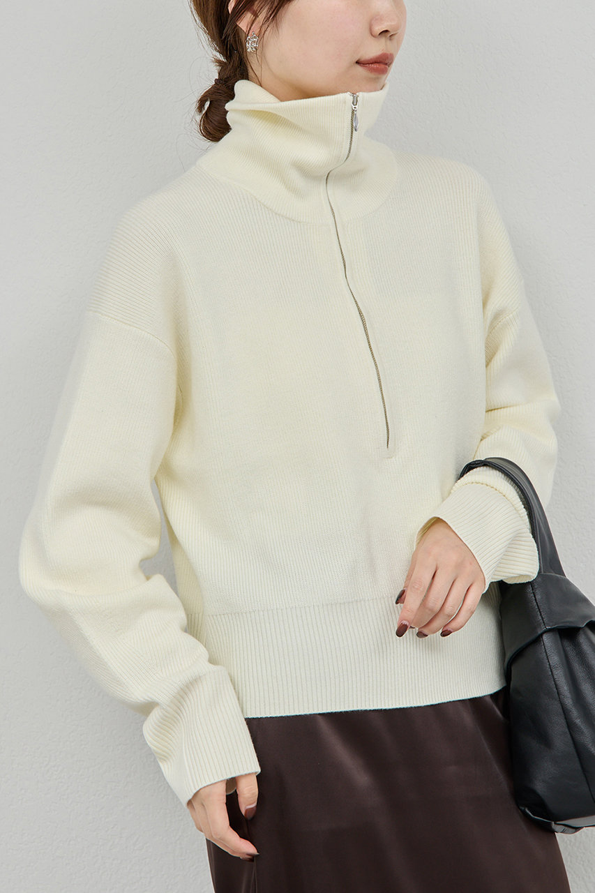 GALLARDAGALANTE(ガリャルダガランテ)｜ハーフジップニット/オフ