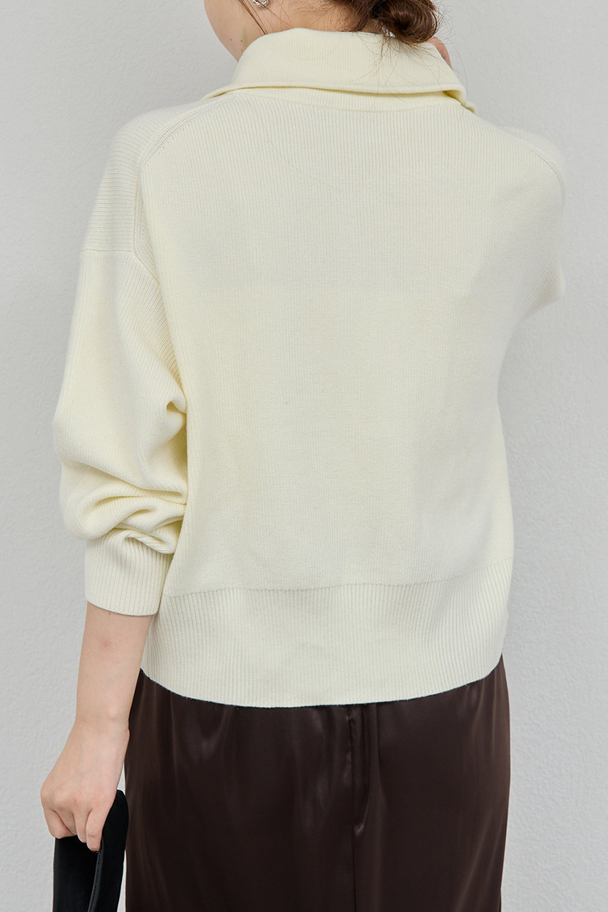 人気完売 ガリャルダガランテ ミドルゲージペプラムニット オフホワイト ガリャルダガランテ GALLARDAGALANTE ペプラムプルオーバーニット