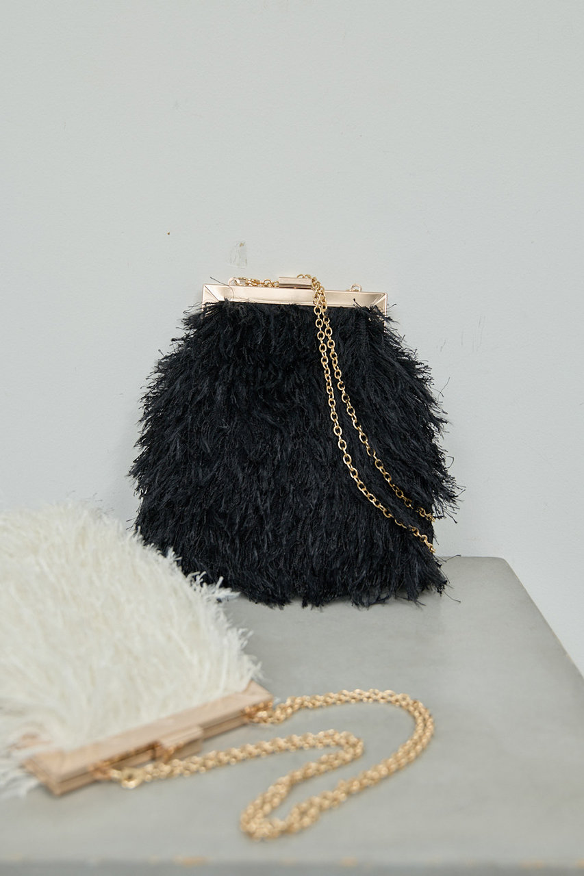 GALLARDAGALANTE 【2.718】シャギークラスプバッグ (ブラック, F) ガリャルダガランテ ELLE SHOP