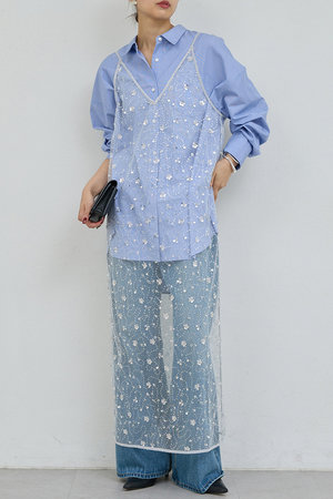 ガリャルダガランテ/GALLARDAGALANTEの【予約販売】ビジューシアーキャミワンピース(110500/110503)