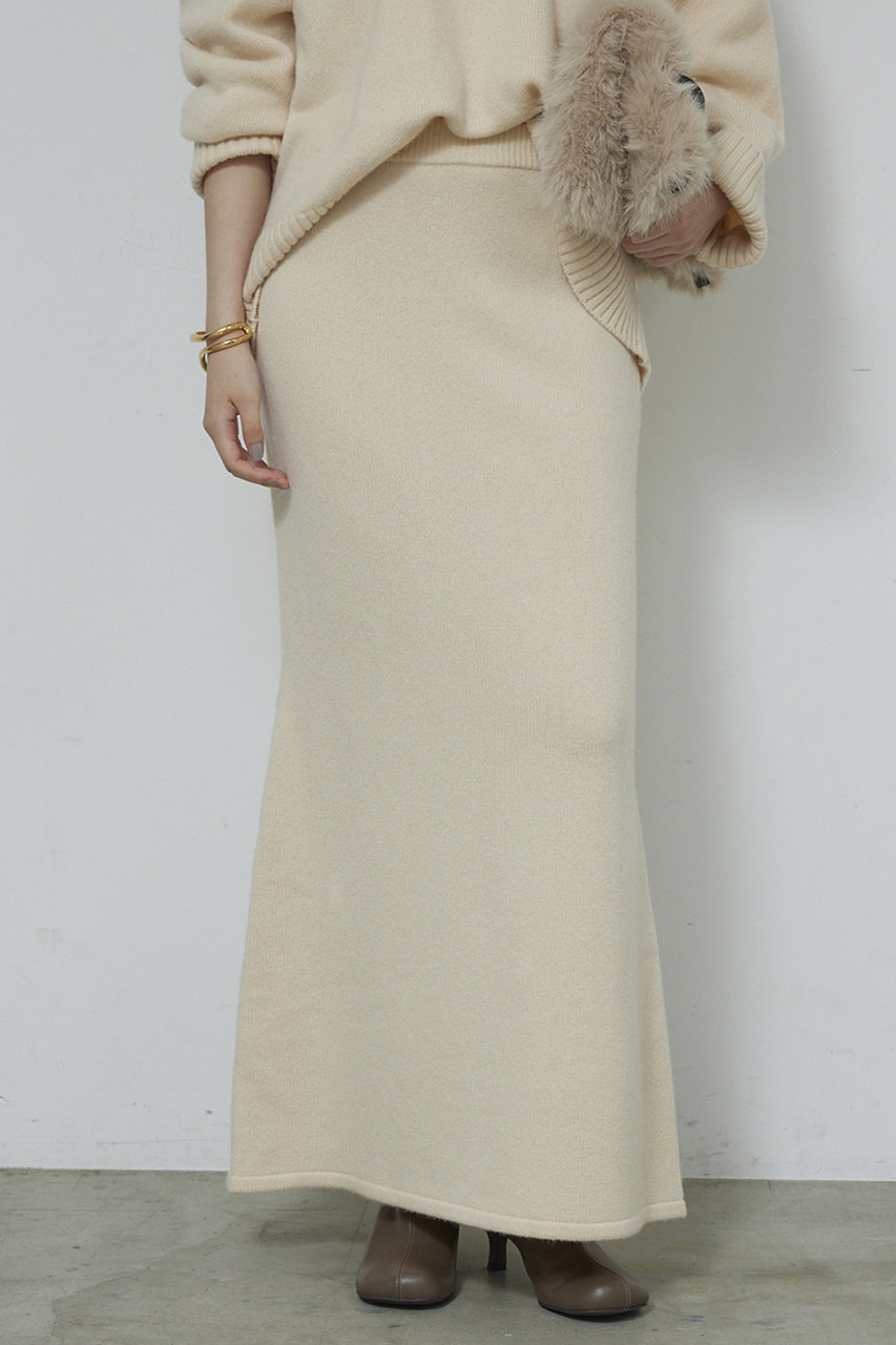 【セットアップ対応】メリノウールニットスカート