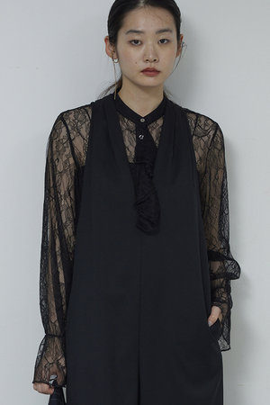 ガリャルダガランテ/GALLARDAGALANTEの【予約販売】シアーレースフリルブラウス(110400/110403)