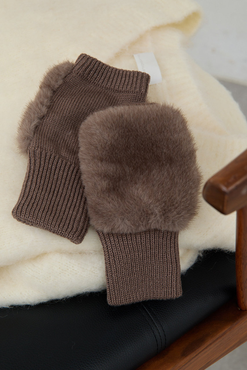 フェイクファーハンドウォーマー