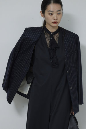 ガリャルダガランテ/GALLARDAGALANTEの【予約販売】【セットアップ対応】ストライプノーカラージャケット(110800/110801)
