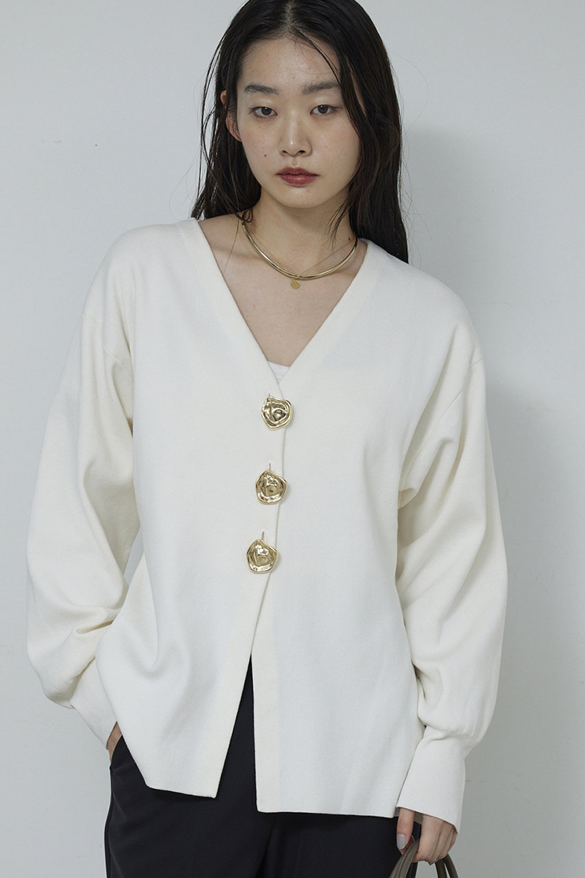 ビジューVネックカーディガン