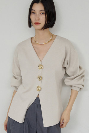 ガリャルダガランテ/GALLARDAGALANTEのビジューVネックカーディガン(110300/110303)