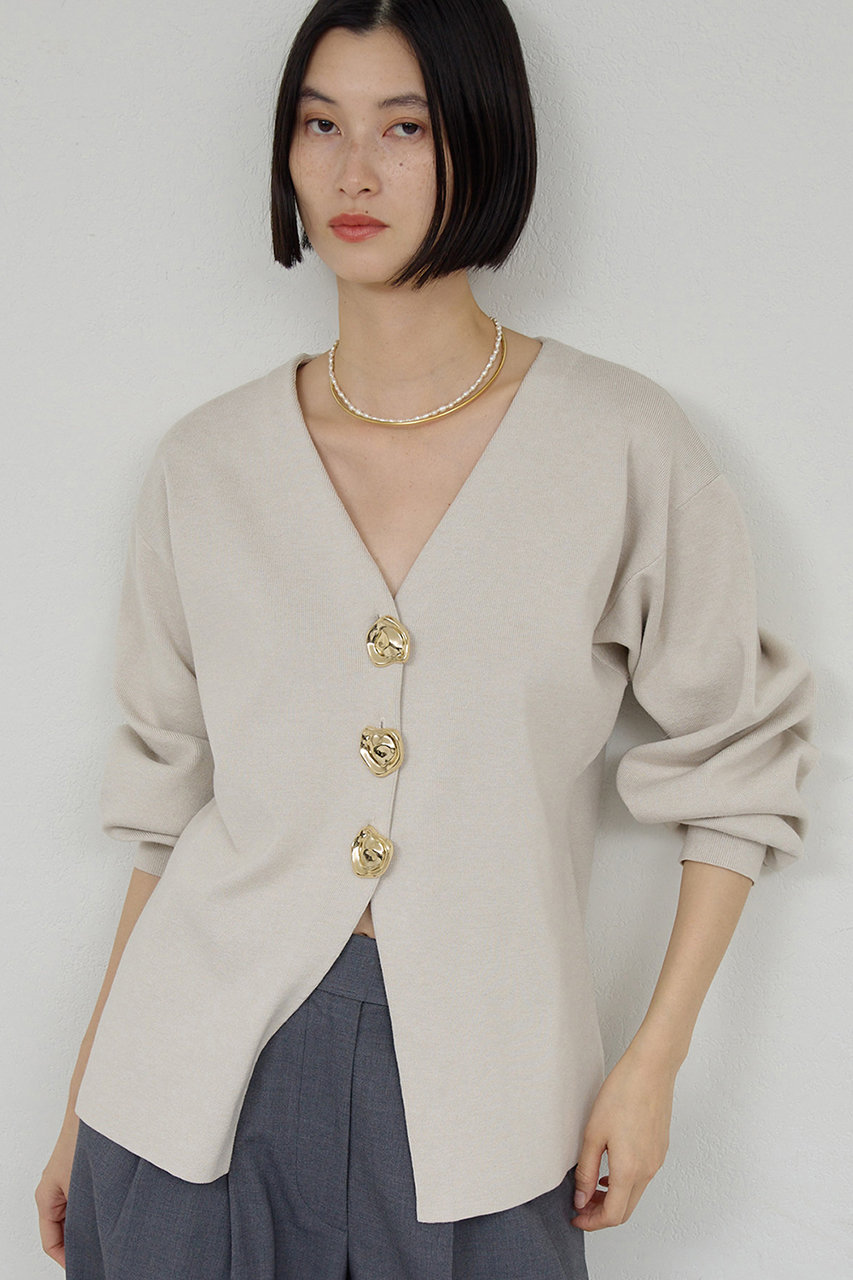 ビジューVネックカーディガン