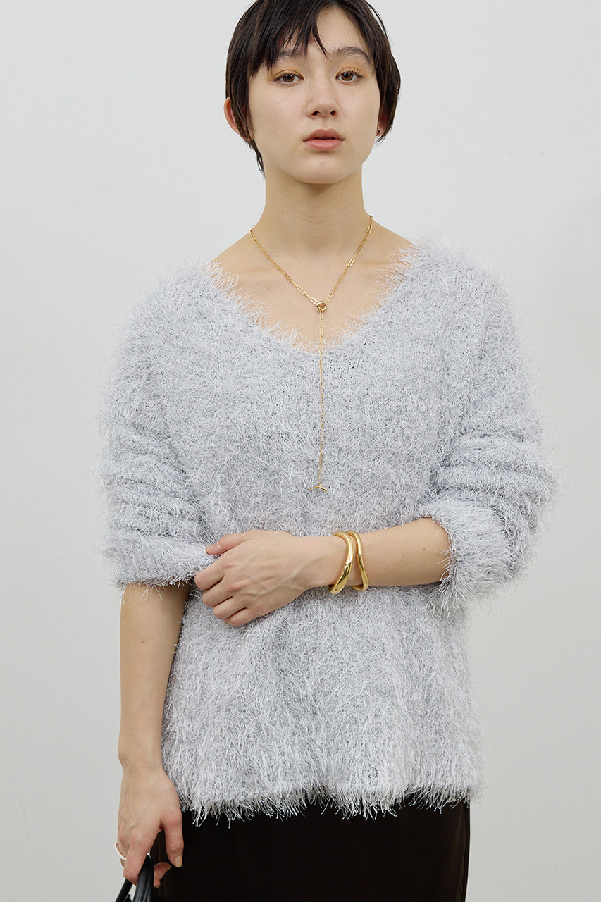 フェザーヤーンニットプルオーバー