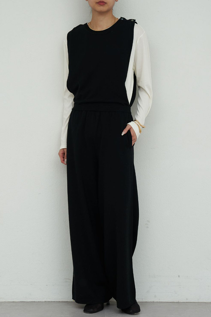 ガリャルダガランテ/GALLARDAGALANTEの【HERITANOVUM】スリーブレスニットコンビネゾン(ブラック/GGH1052509A0001)