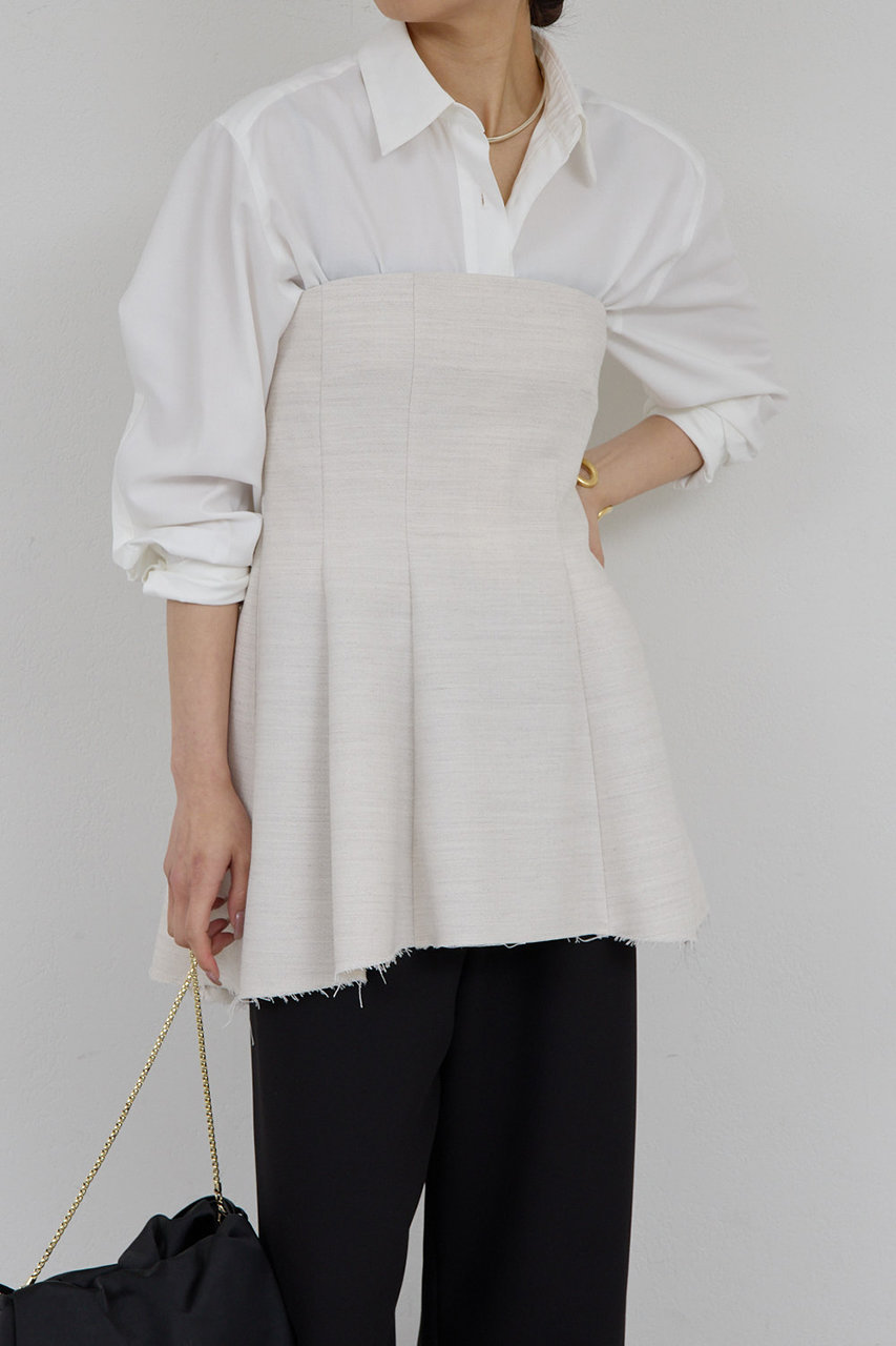 ガリャルダガランテ/GALLARDAGALANTEの【予約販売】【セットアップ対応】ダブルクロスビスチェ(オフホワイト/GGZ1061104A0004)