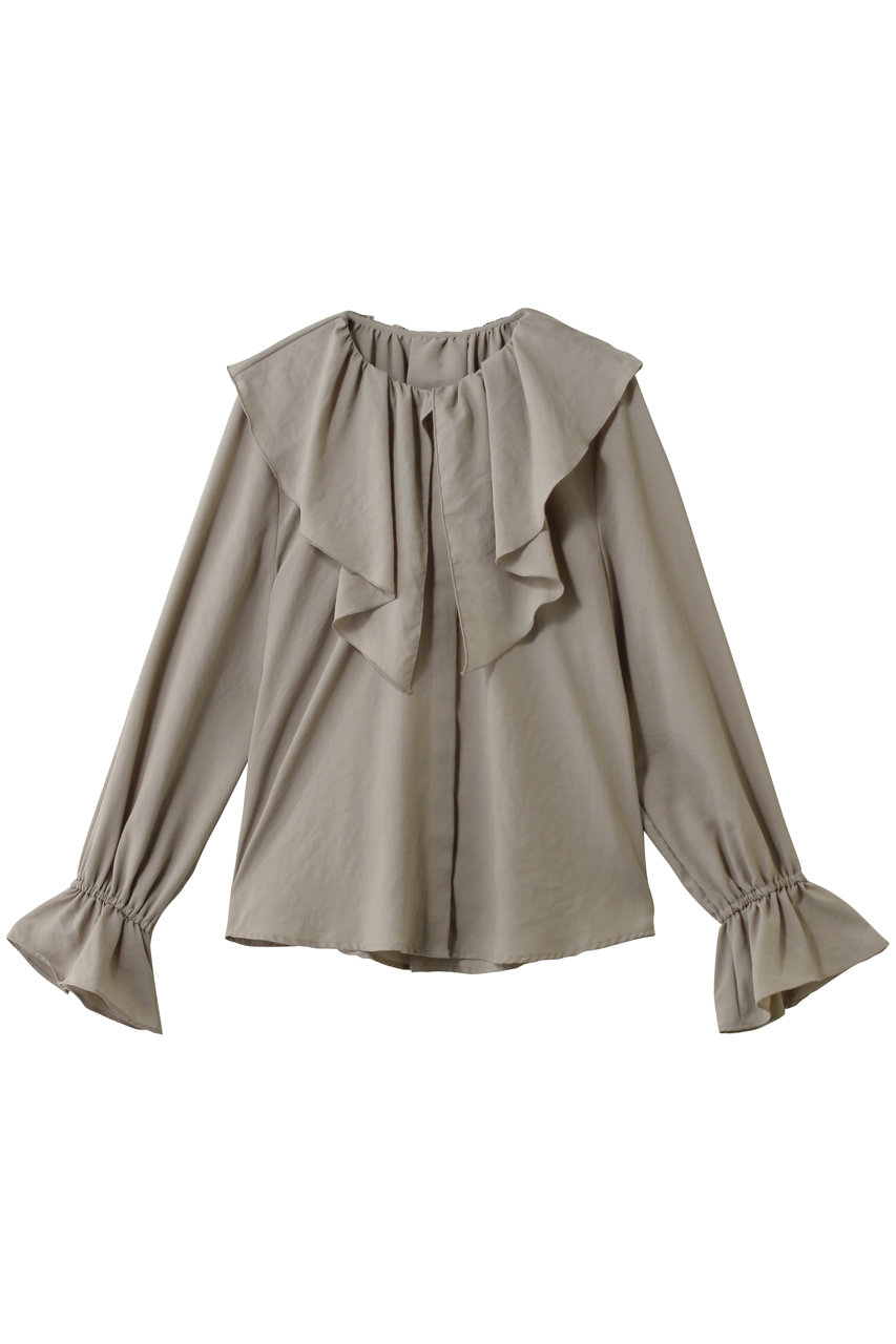 ガリャルダガランテ/GALLARDAGALANTEのラッフルカラーブラウス(グレージュ/GGZ1061104A0014)