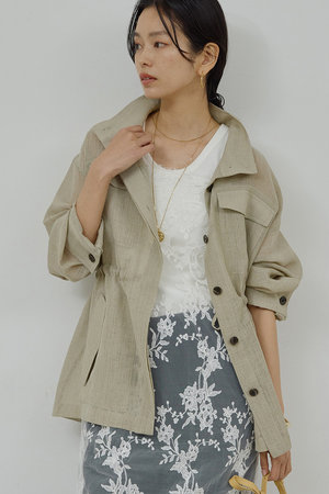 ガリャルダガランテ/GALLARDAGALANTEの【SACHIKOコラボ】シアーメッシュミリタリージャケット(110800/110801)