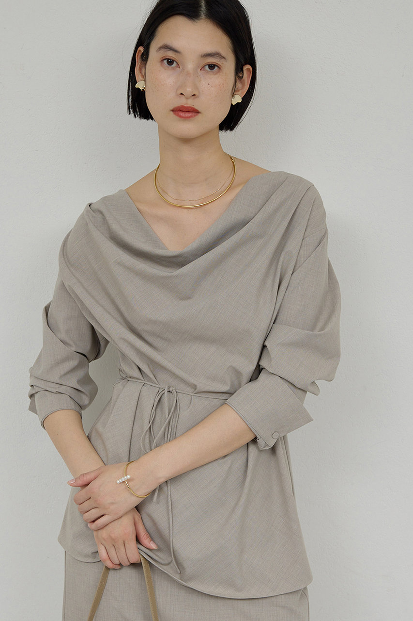 ガリャルダガランテ/GALLARDAGALANTEの【予約販売】【セットアップ対応】【2way】ドレープブラウス(ライトベージュ/GGZ1061104A0003)