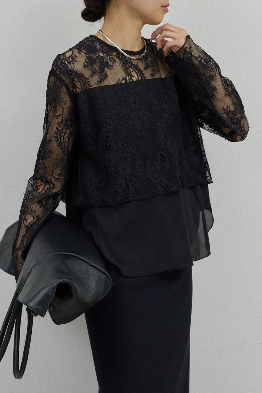 レイヤードレースブラウス