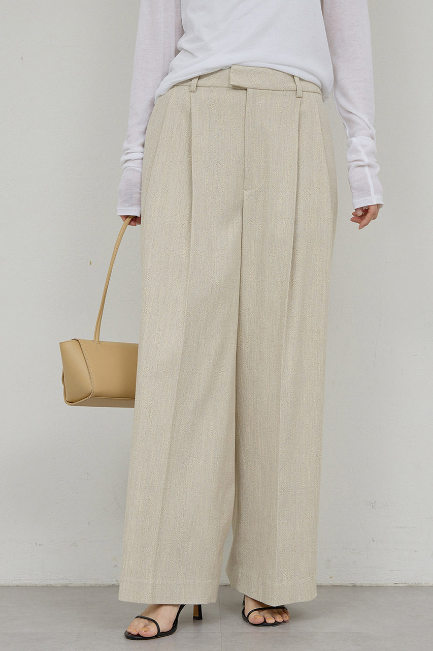 ガリャルダガランテ/GALLARDAGALANTEの【予約販売】【セットアップ対応】ダブルタックツイードパンツ(ベージュ/GGZ1061102A0004)