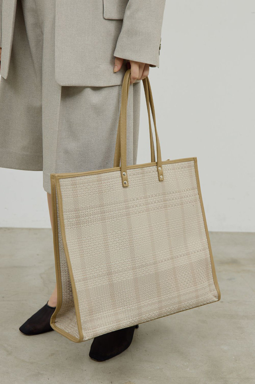 ガリャルダガランテ/GALLARDAGALANTEの【2.718】トリミングトート L(ベージュ/GGN1061112A0005)