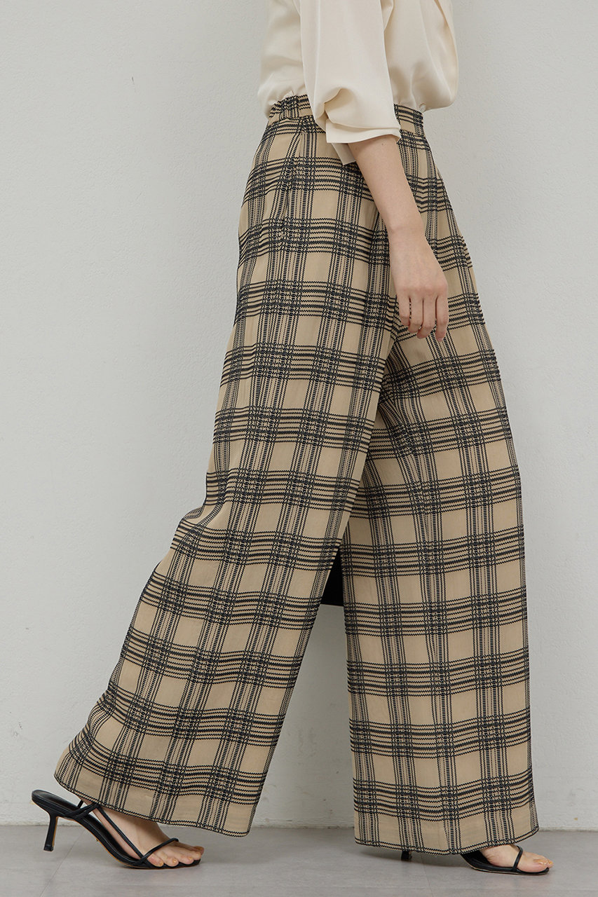 ガリャルダガランテ/GALLARDAGALANTEの【予約販売】ステッチチェックパンツ(ベージュ/GGZ1061102A0007)