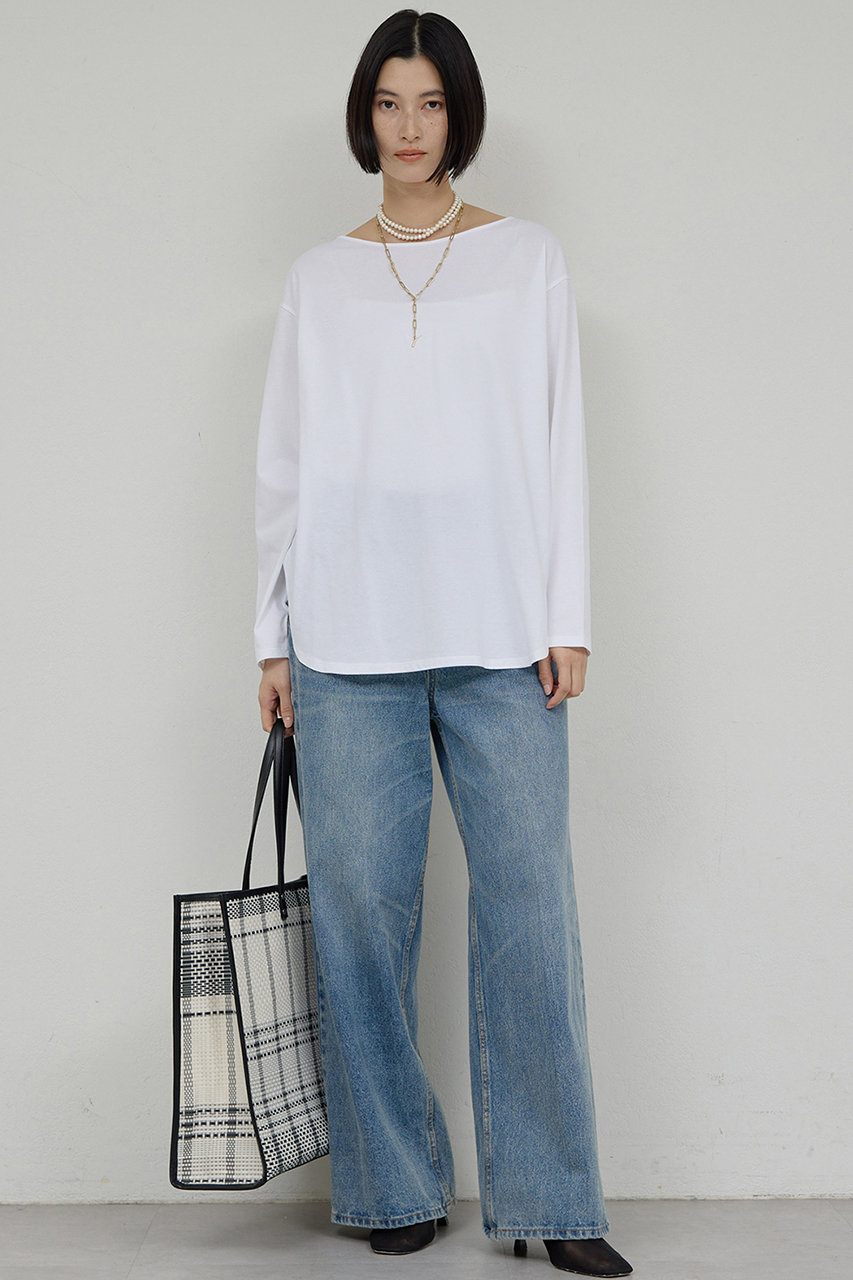 GALLARDAGALANTE(ガリャルダガランテ)｜ラウンドヘムTee/ホワイト の