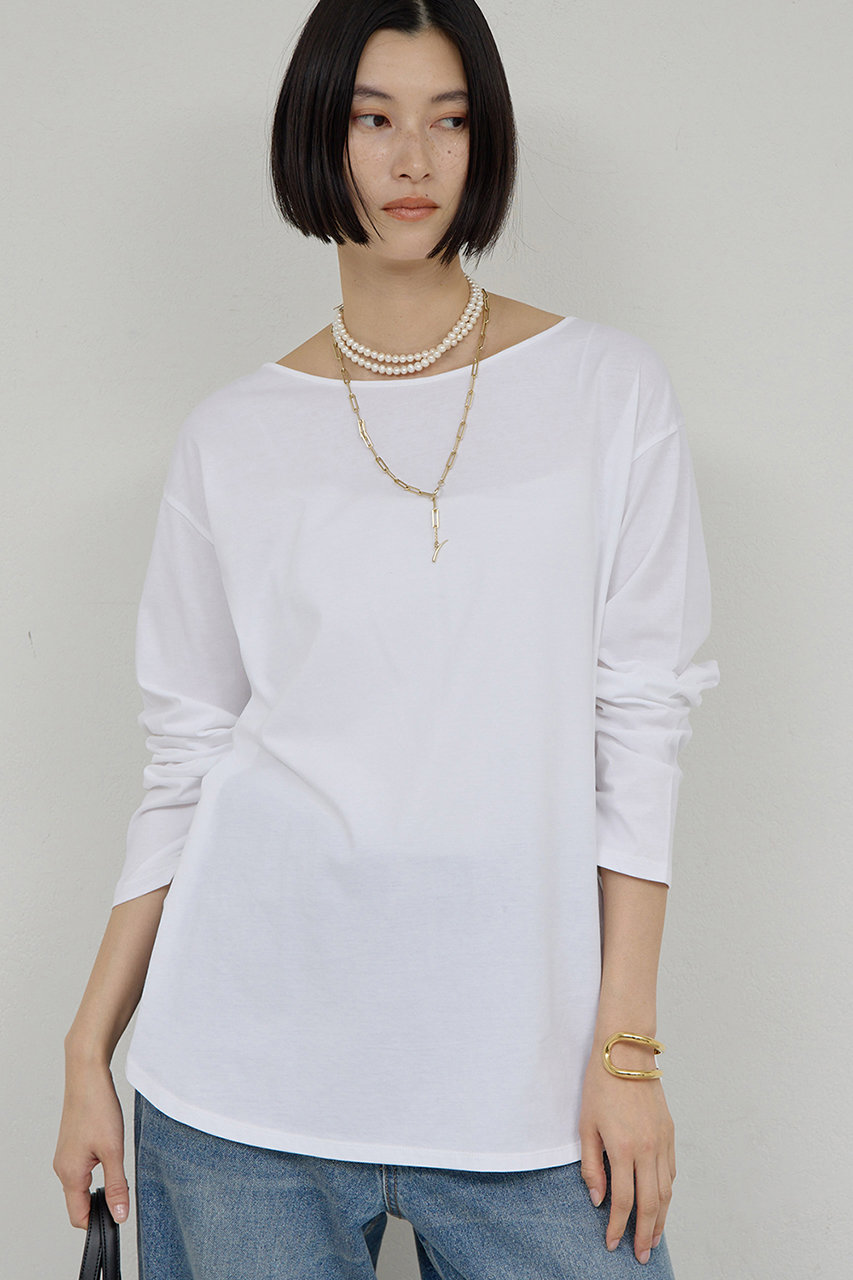 GALLARDAGALANTE(ガリャルダガランテ)｜ラウンドヘムTee/ホワイト の