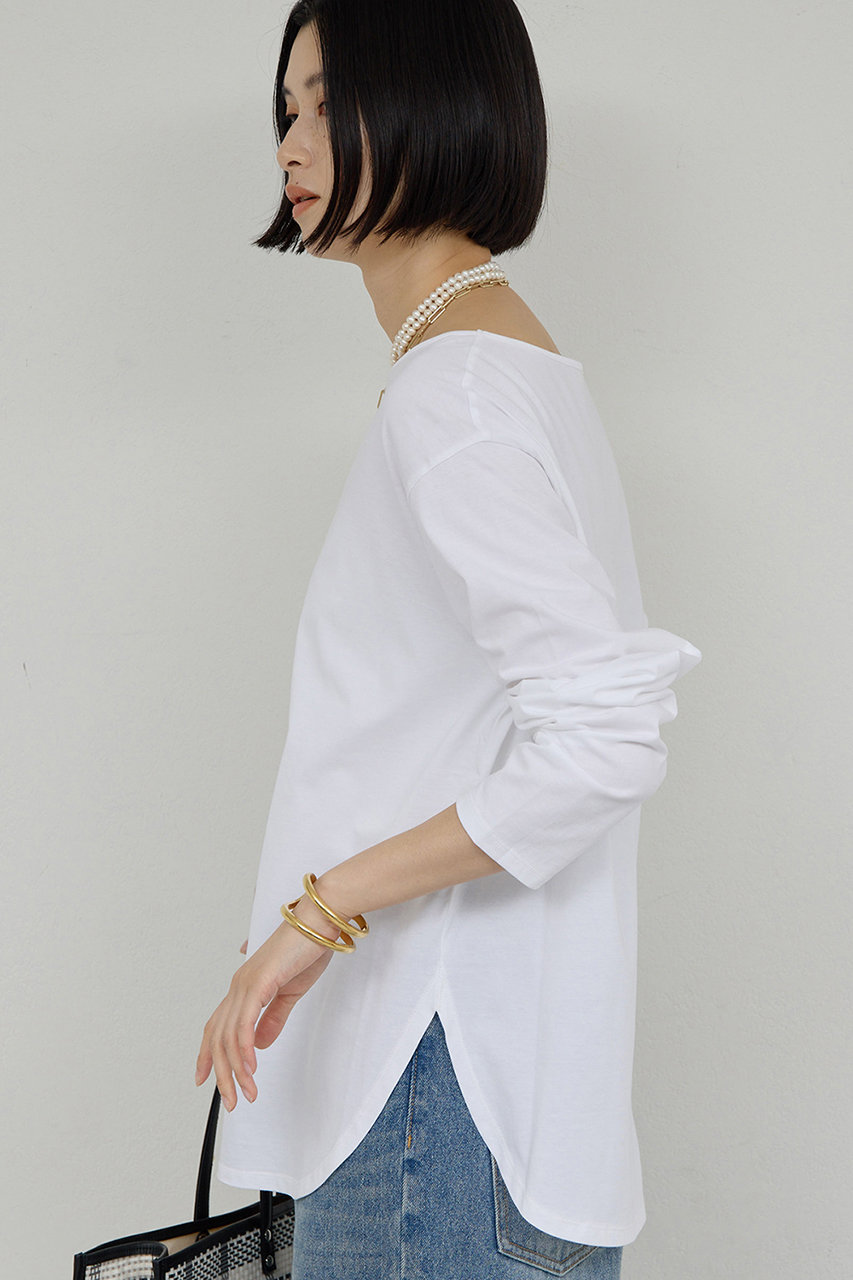 GALLARDAGALANTE(ガリャルダガランテ)｜ラウンドヘムTee/ホワイト の