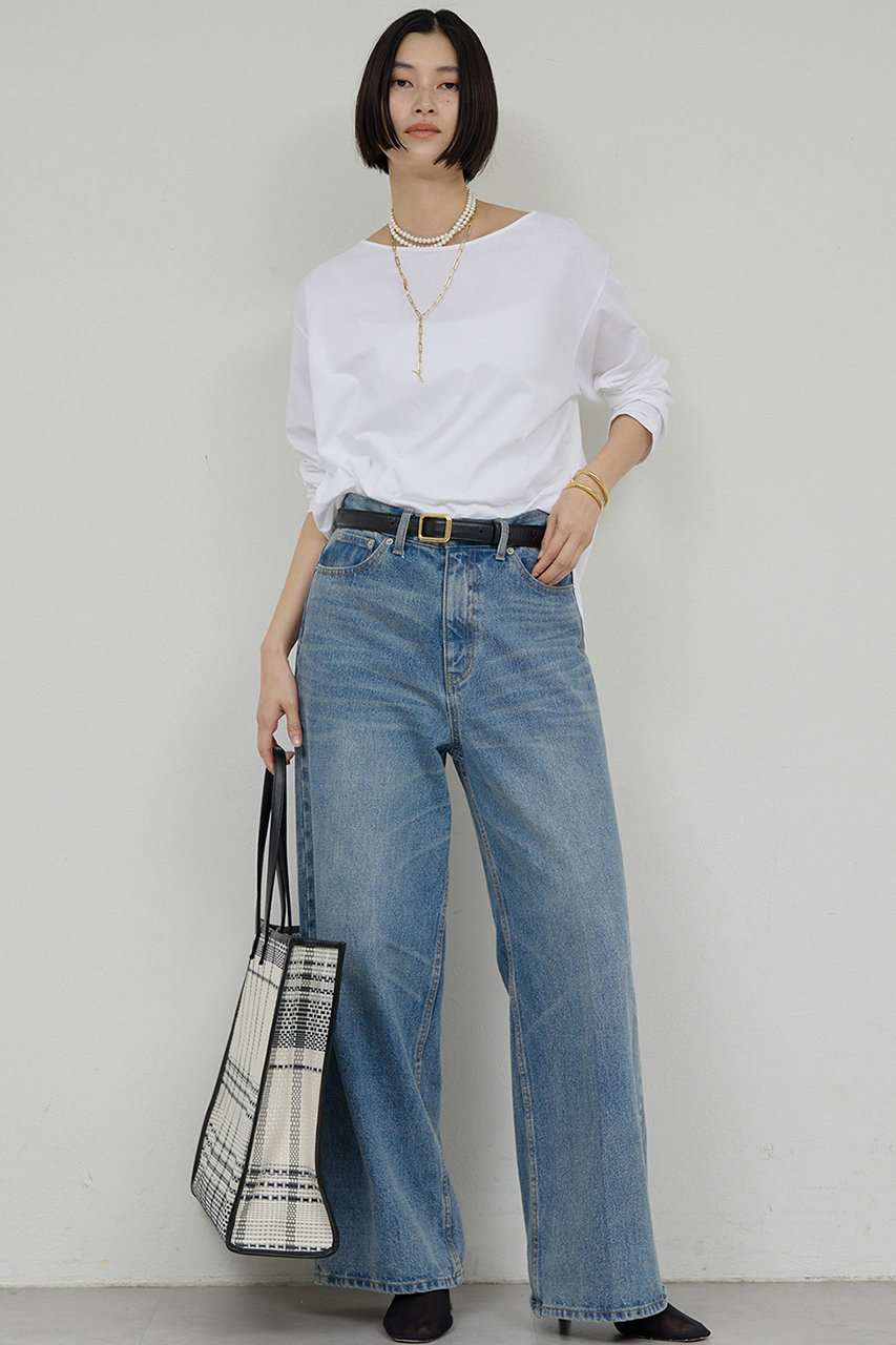 GALLARDAGALANTE(ガリャルダガランテ)｜ラウンドヘムTee/ホワイト の