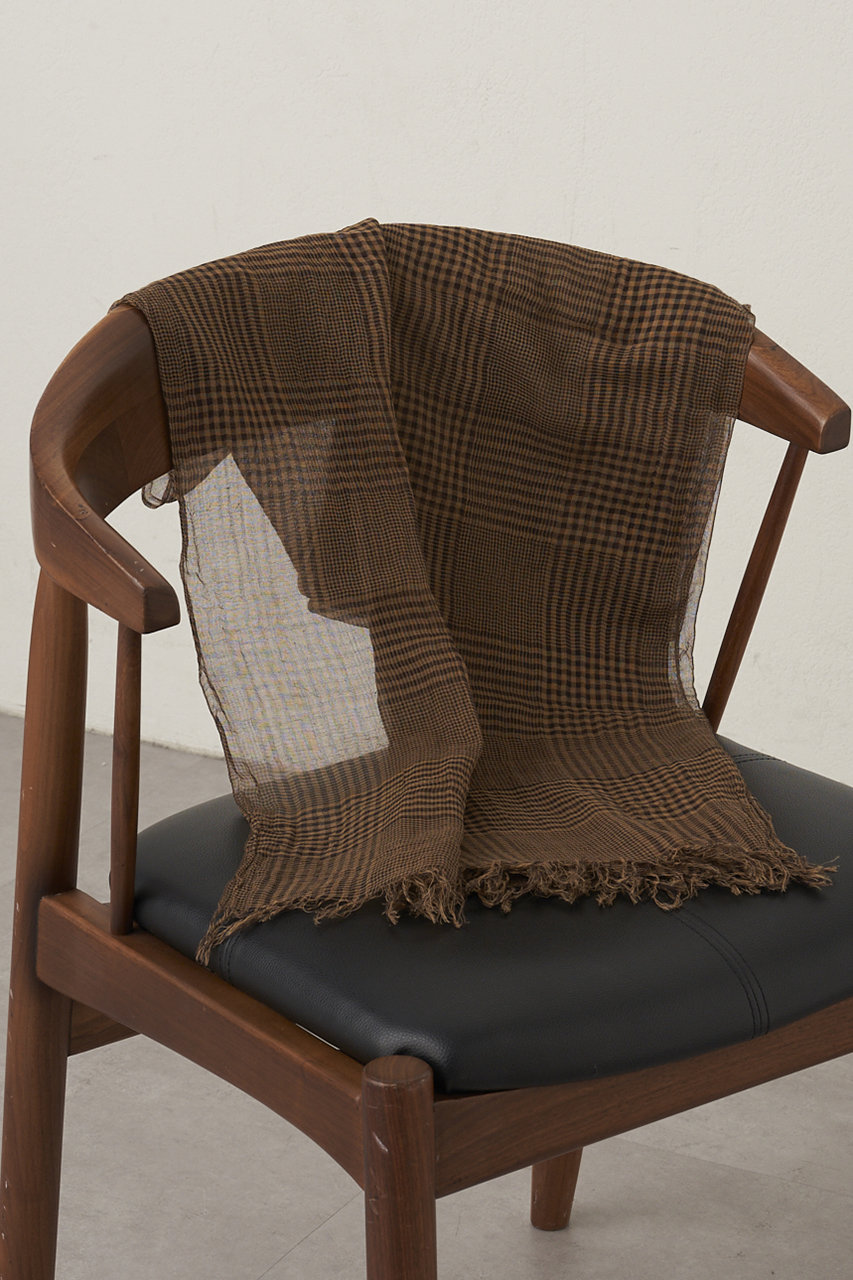 ガリャルダガランテ/GALLARDAGALANTEの【予約販売】グレンチェックストール(ブラウン/GGZ1061216A0001)