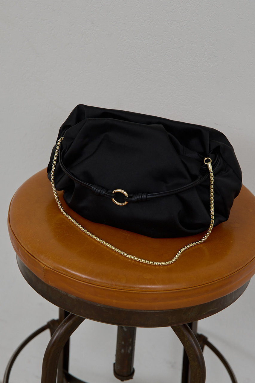 ガリャルダガランテ/GALLARDAGALANTEの【2.718】サテンドロストBAG(ブラック/GGN1061112A0007)