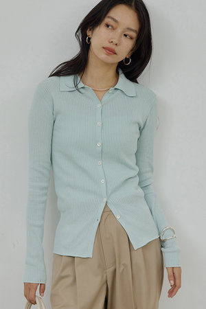 ガリャルダガランテ/GALLARDAGALANTEの【予約販売】ポロリブニット(110300/110303)