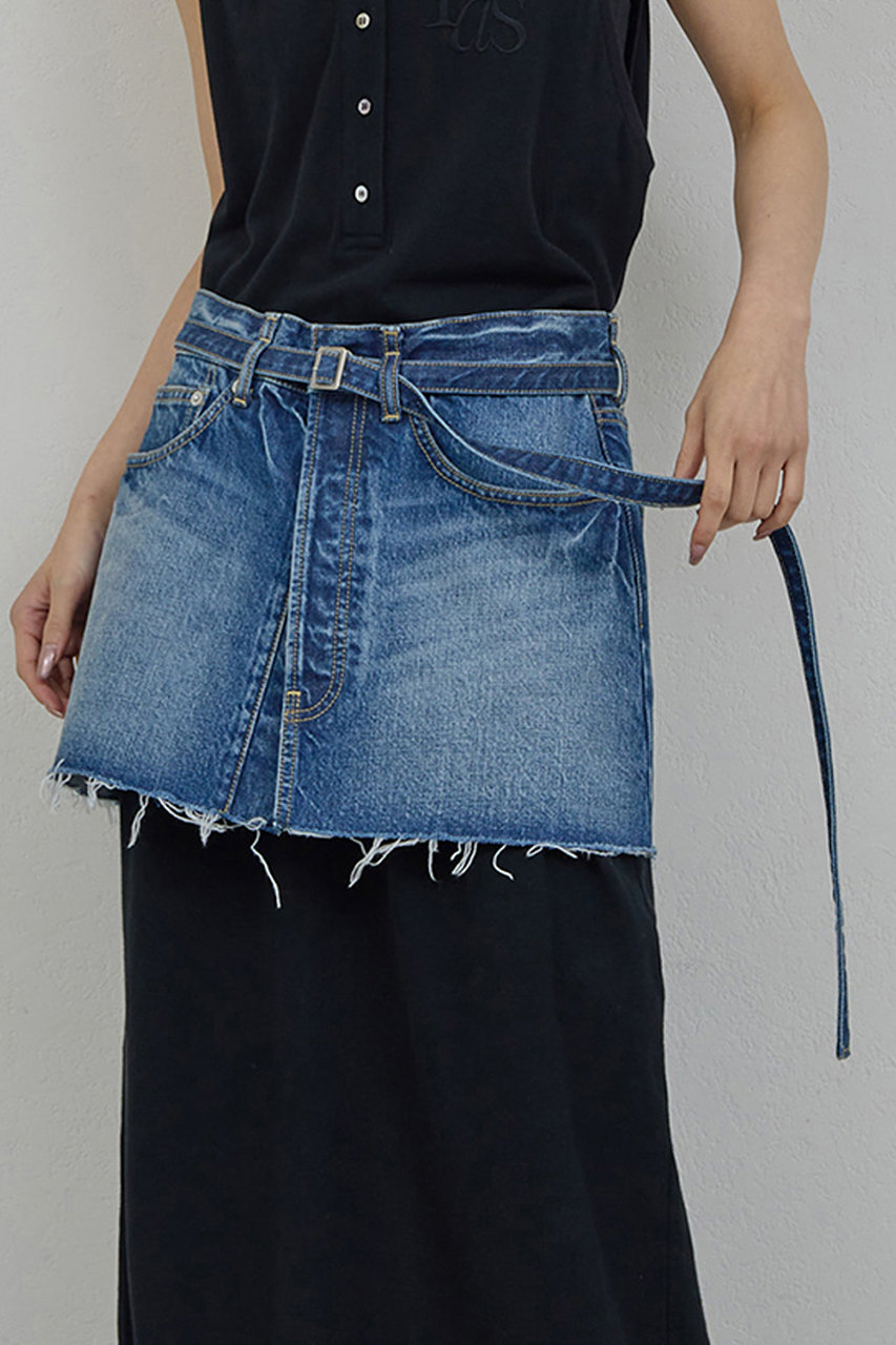 【PEAS】デニムミニスカート