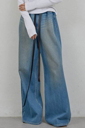 ガリャルダガランテ/GALLARDAGALANTEの【予約販売】【PEAS】レザーベルト付きソフトデニム(110600/110604)