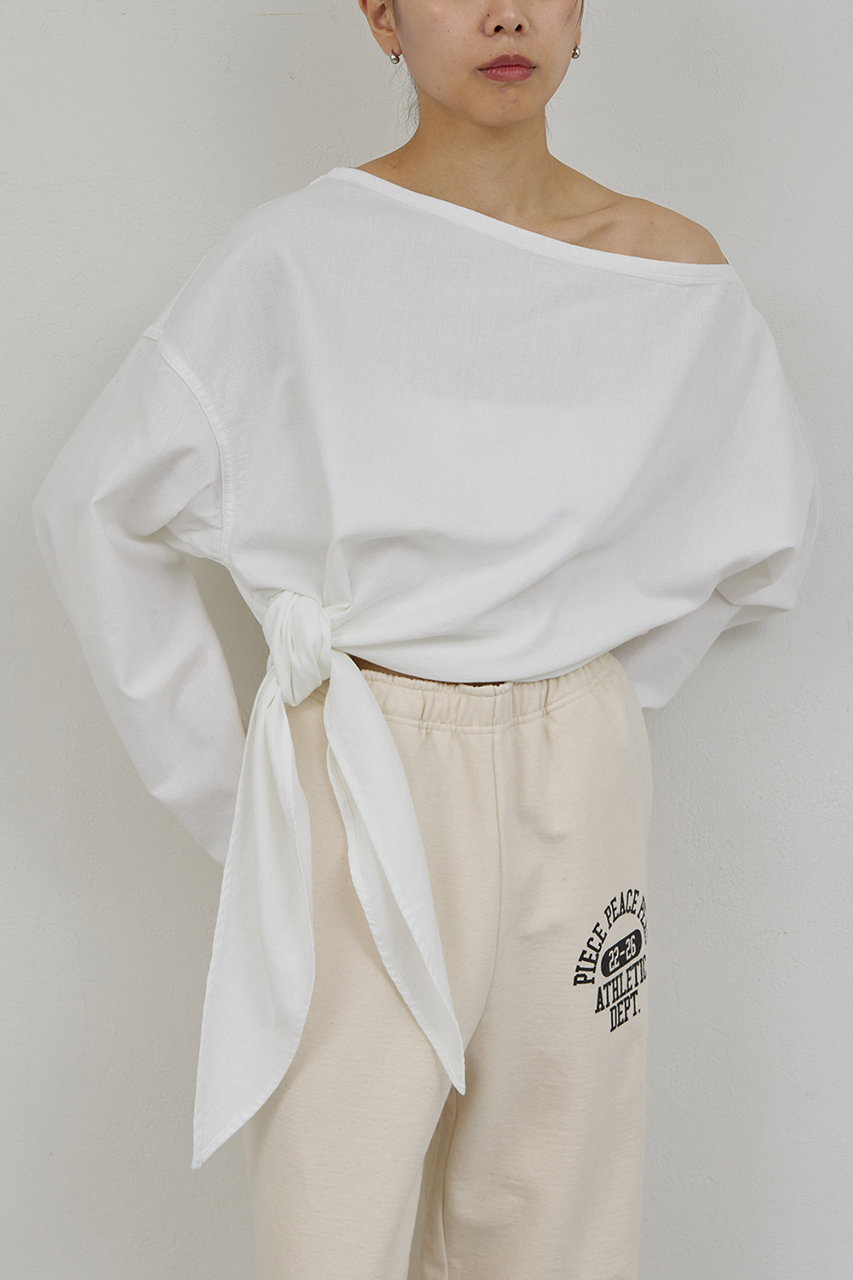 ガリャルダガランテ/GALLARDAGALANTEの【予約販売】【PEAS】アシメシャンブレーシャツ(ホワイト/GGP1061304A0001)