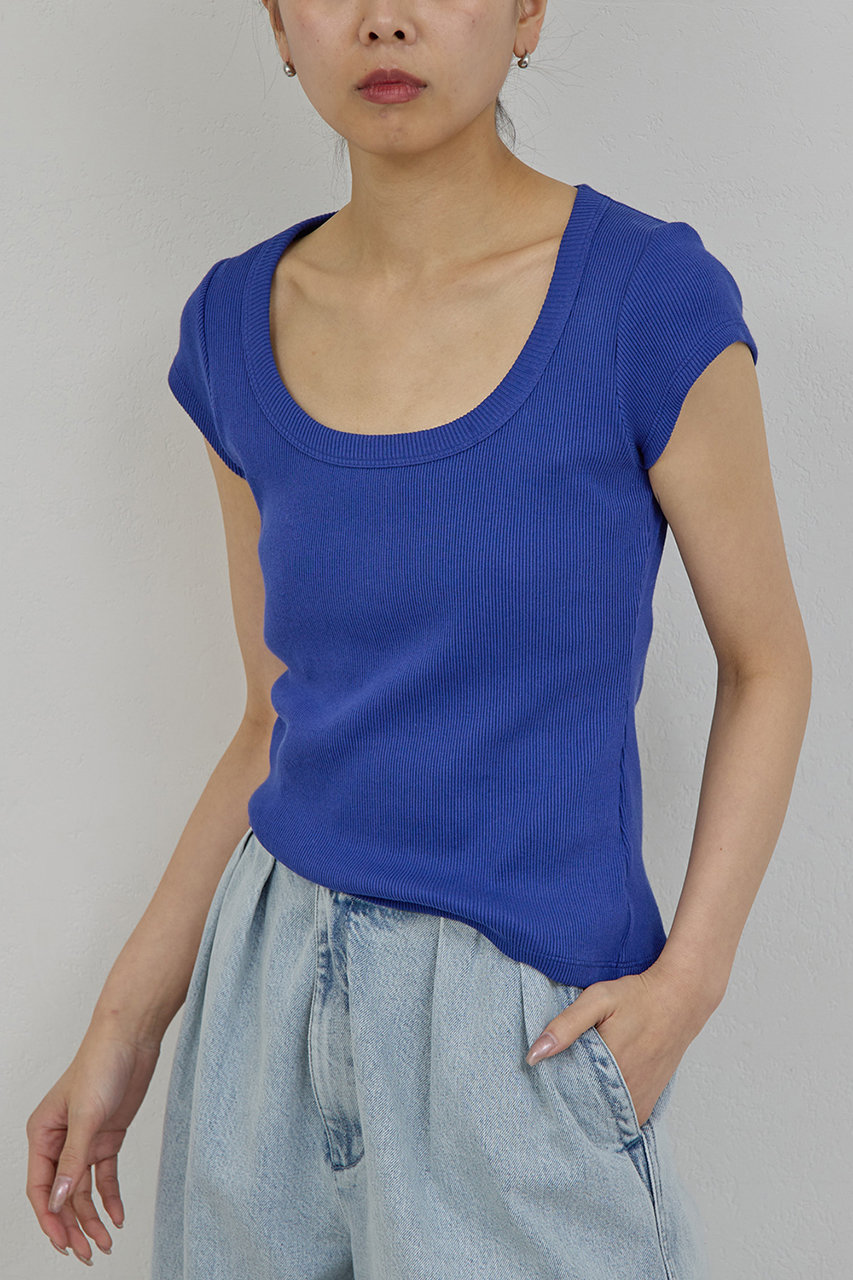 ガリャルダガランテ/GALLARDAGALANTEの【予約販売】【PEAS】コットンシルクチビTee(ブルー/GGP1061306A0001)