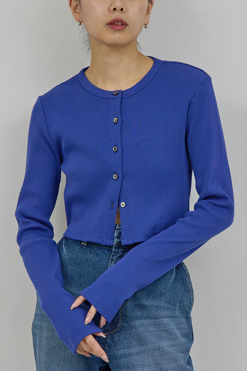 ガリャルダガランテ/GALLARDAGALANTEの【予約販売】【PEAS】コットンシルクカーディガン(ブルー/GGP1061306A0002)