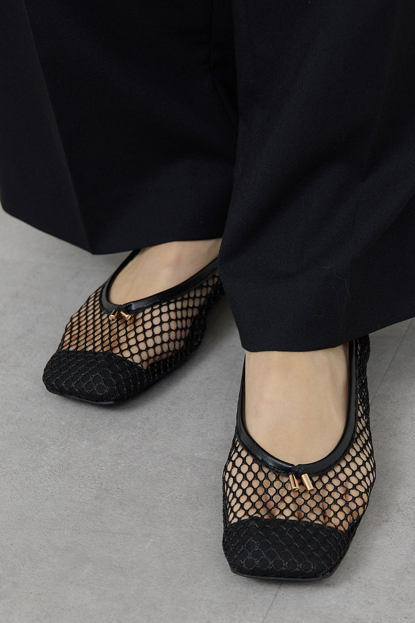 ガリャルダガランテ/GALLARDAGALANTEの【予約販売】【2.718】メッシュフラットシューズ(ブラック/GGN1061213A0003)