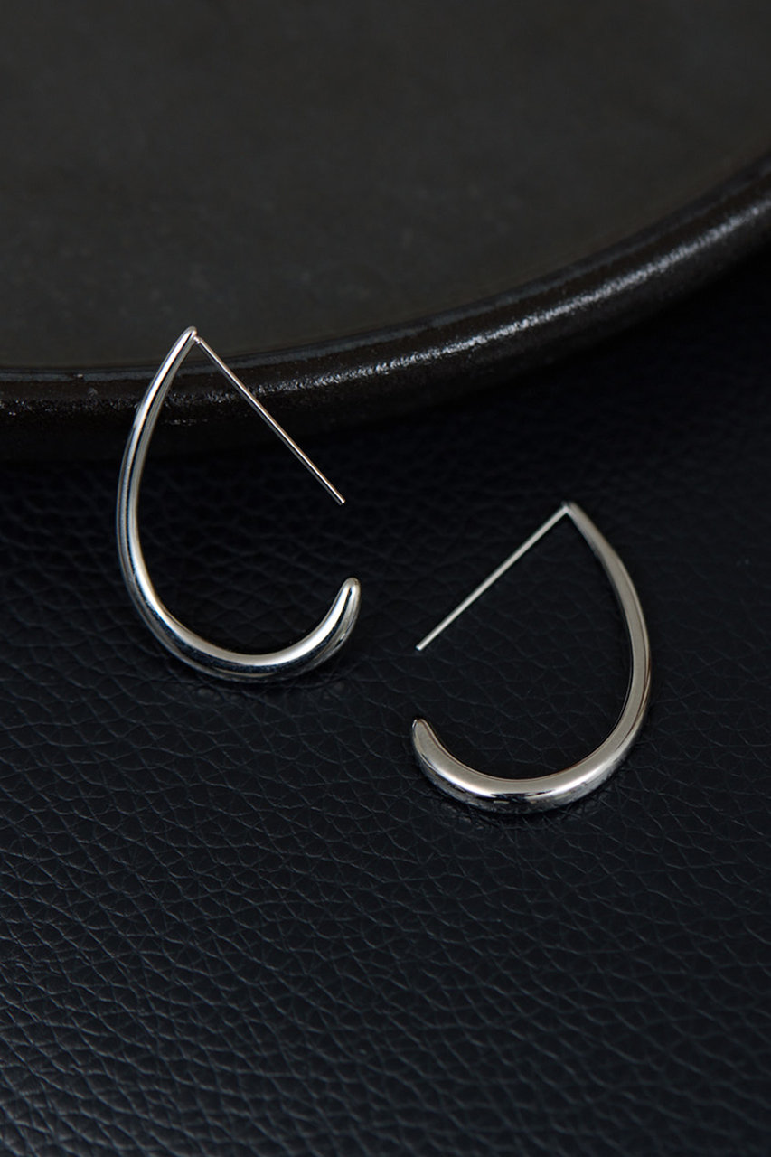 ガリャルダガランテ/GALLARDAGALANTEのステンレス カーブフープピアス(シルバー/GGZ1061111A0004)