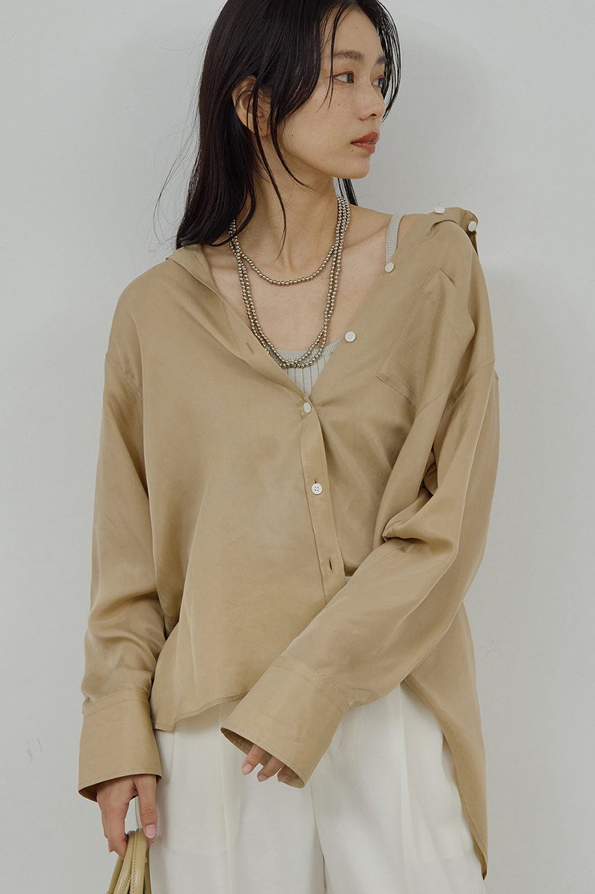 ガリャルダガランテ/GALLARDAGALANTEの【予約販売】【セットアップ対応】キュプラブラウス(ライトベージュ/GGZ1061204A0001)