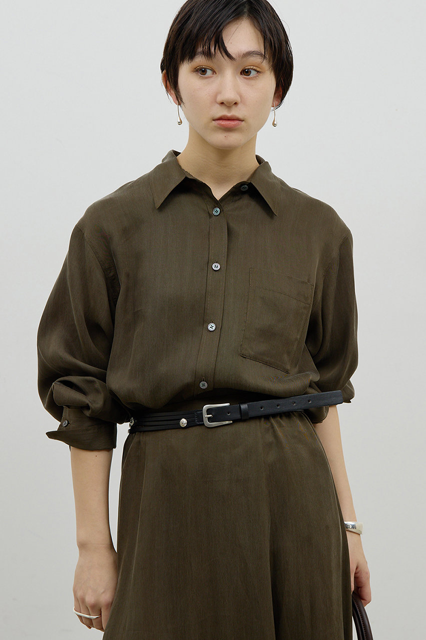 ガリャルダガランテ/GALLARDAGALANTEの【予約販売】【セットアップ対応】キュプラブラウス(カーキ/GGZ1061204A0001)