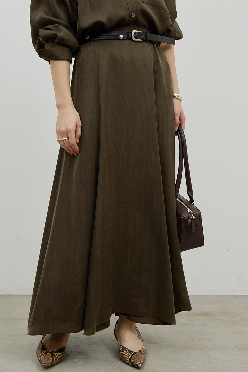 ガリャルダガランテ/GALLARDAGALANTEの【予約販売】【セットアップ対応】キュプラフレアスカート(カーキ/GGZ1061201A0002)