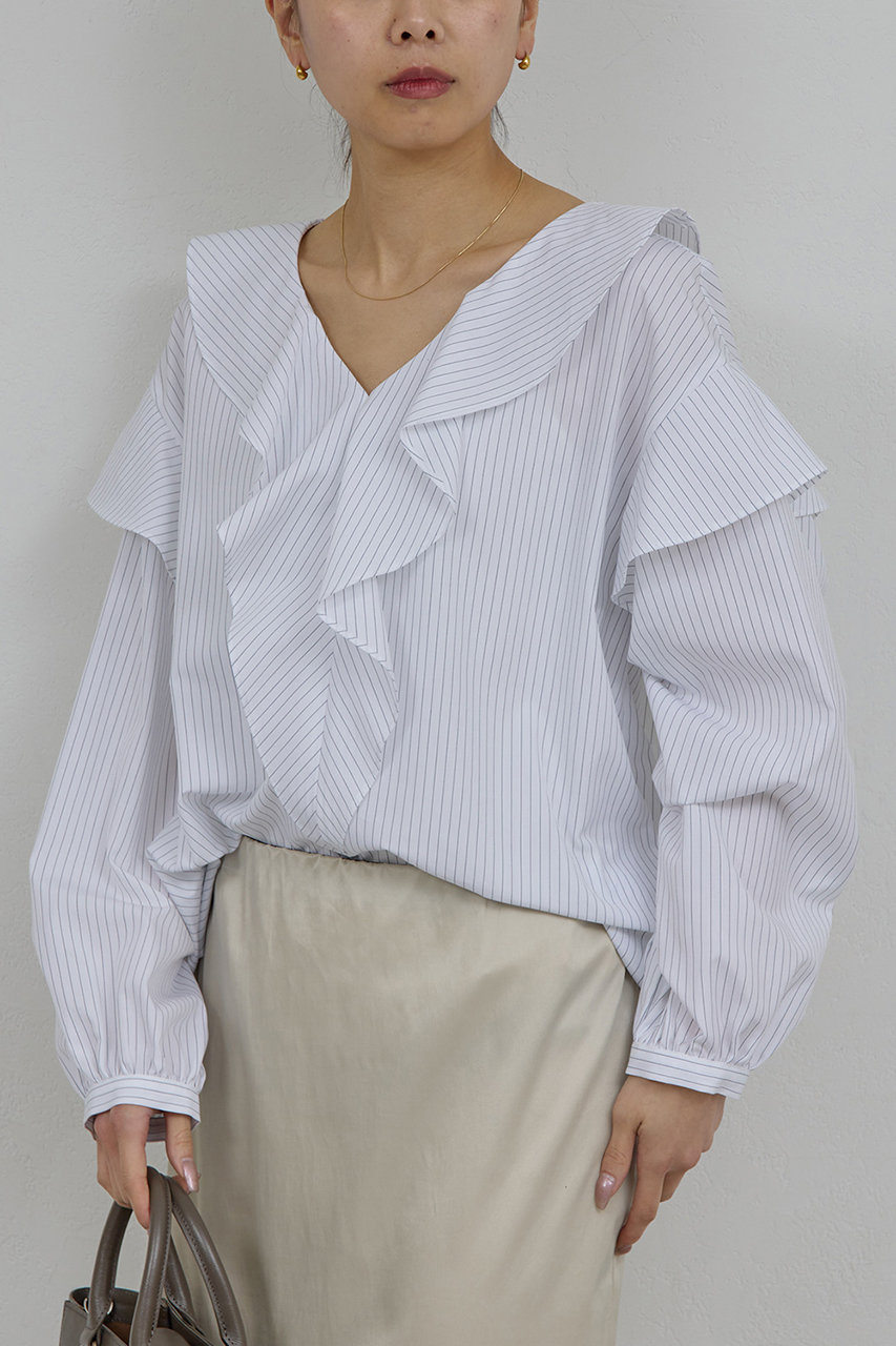 ガリャルダガランテ/GALLARDAGALANTEの【予約販売】ラッフルフリルブラウス(オフホワイト/GGZ1061204A0005)